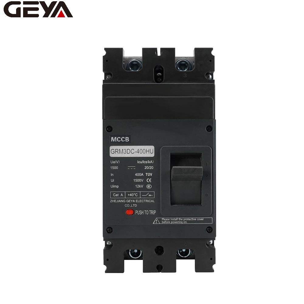 GEYA GRM3DC-400HU-4P 250A-400A DC1500V Mould case DC MCCB Electrical Types 250 Amp 4 Pole Circuit Breaker Price SOLAR PV SYSTEM