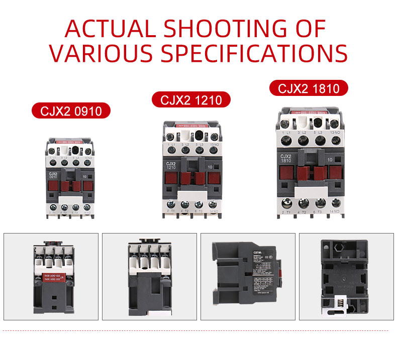 GEYA CJX2-1810 LC1D-1810 IEC 60947-1 9-95A 3P 4P Magnetic 3 Phase AC Power Contactor Cjx2 18 Price 24V-440V Lc1 D1810 Contactor