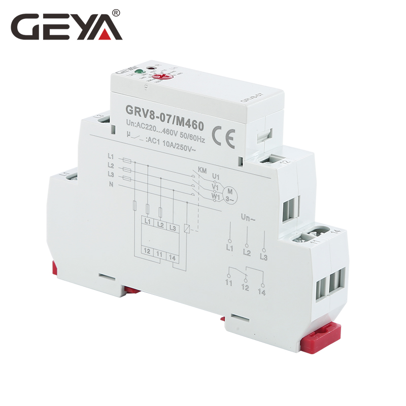 GEYA GRV8-07 AC380V 50Hz Adjustable Three Phase Voltage Monitoring Relay with CE CB Certificate