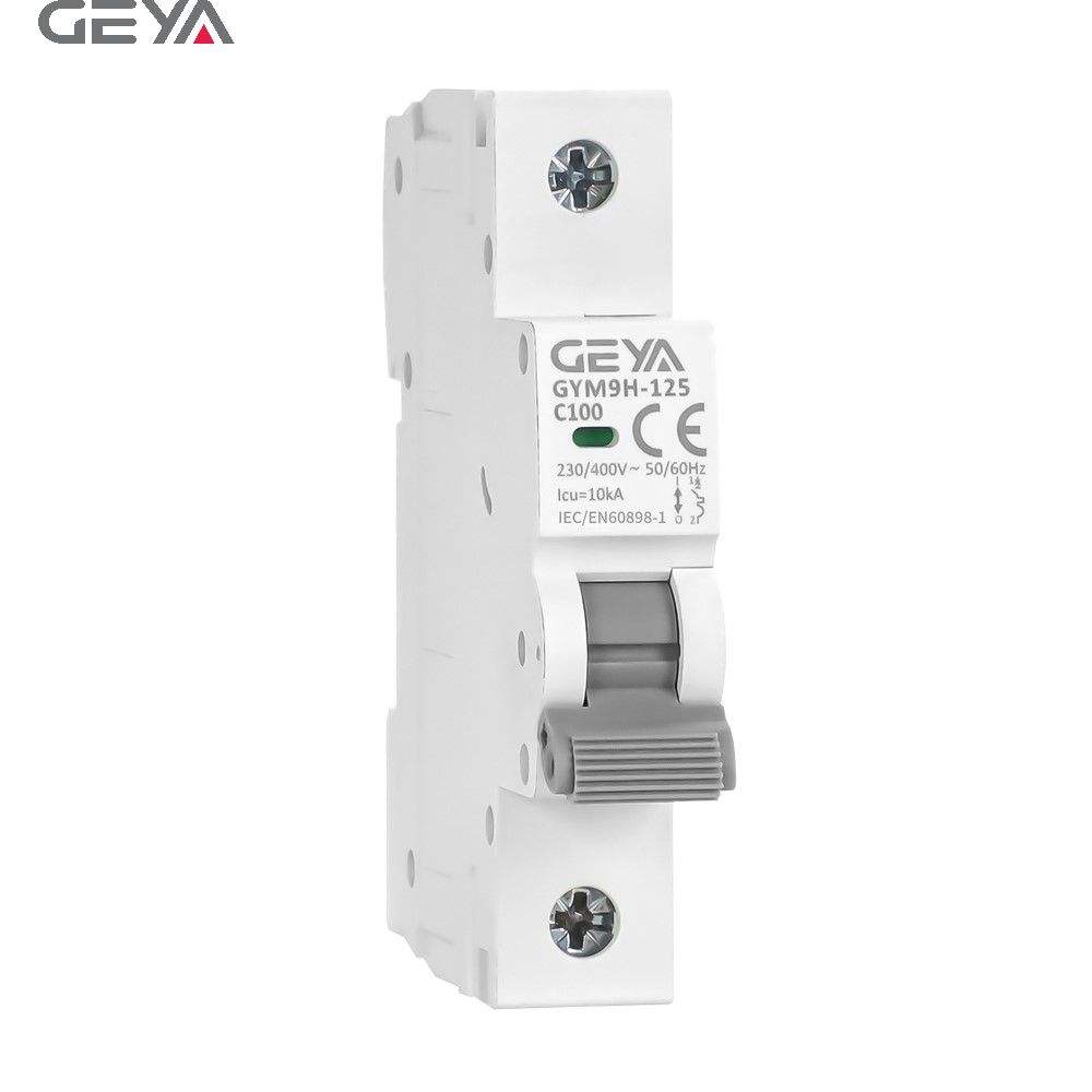 GEYA GYM9H-125-1P 125A AC Mini MCB MCCB Electrical Moulded case Arc Fault Circuit Breaker 10ka Breaker Manufacture 400V