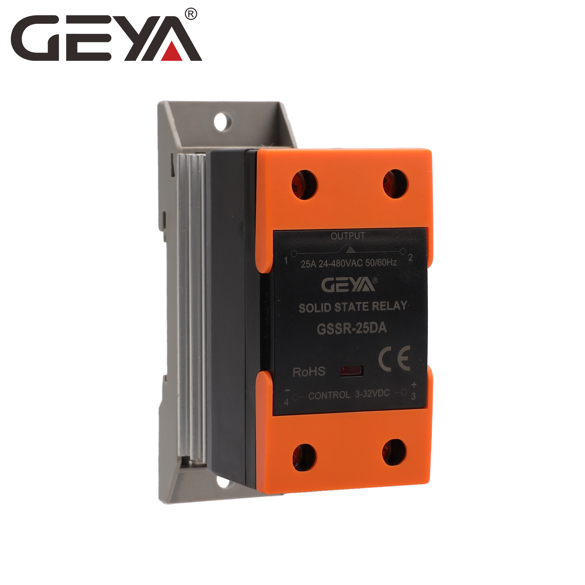 GEYA GSR2-1 10DA-120DA Best Miniature 24vac 40a Ssr Solid State Relay with Radiator Dc to Ac 50 Amp 80a 20a 3v 90 Amp