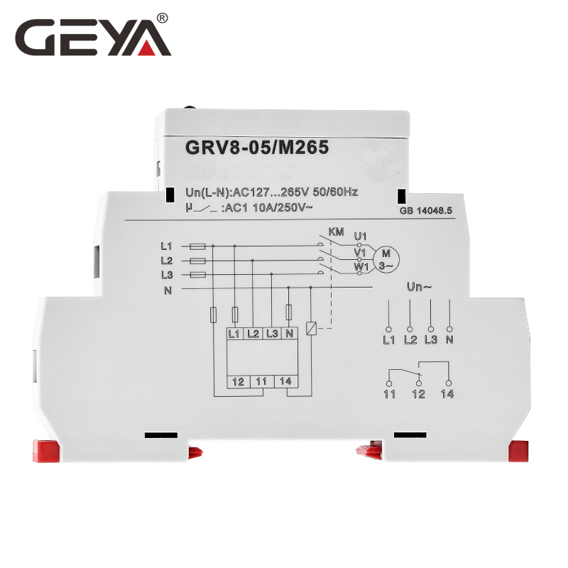 GEYA GRV8-05D M265 127V-265VAC and Current Relays Under Voltage Relay Voltage 3 Phase Voltage Relay