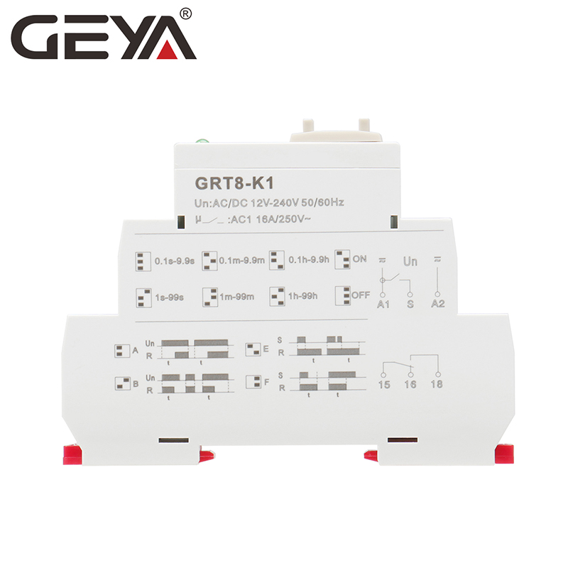 GEYA GRT8-K Digital Timer Relay  Delay Range 0.1 Seconds - 99 Hours Digital Dialing Setting AC220V or AC/DC12V-240V 50-60Hz