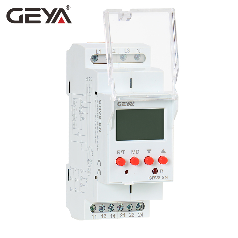 GEYA GRV8-SP SN  8A 70V-650V Over Voltage Under Voltage Protector Device LCD Digital Adjustable Voltage Relay
