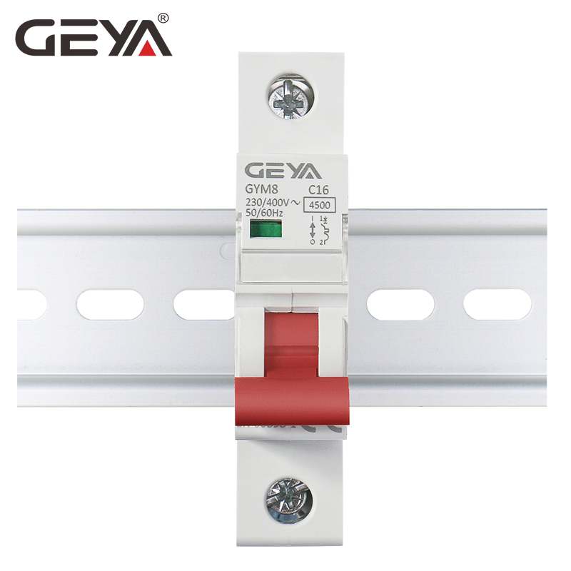 GEYA GYM8 3KA 4.5KA 6KA 6A to 63A DZ47 Best Mcb Factory for Miniature Circuit Breaker C45