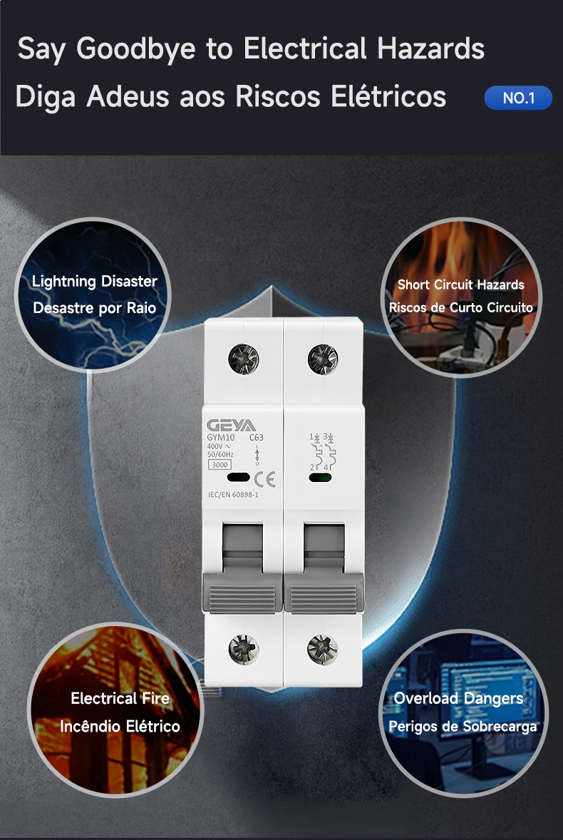 GEYA 1p-4p Miniature Circuit Breaker International Sales Electrical Symbol Circuit Breaker With Preferential Price 1-80A MCB