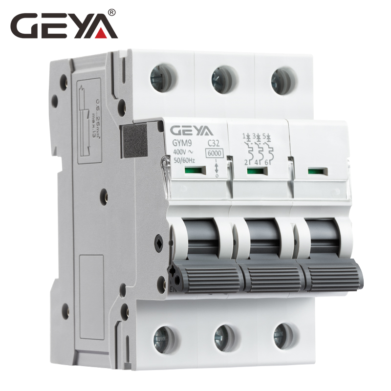 GEYA GYM9H 3P 63A MCB Real 10KA Miniature Circuit Breaker Mcb IC60N MCB CIRCUIT BREAKER