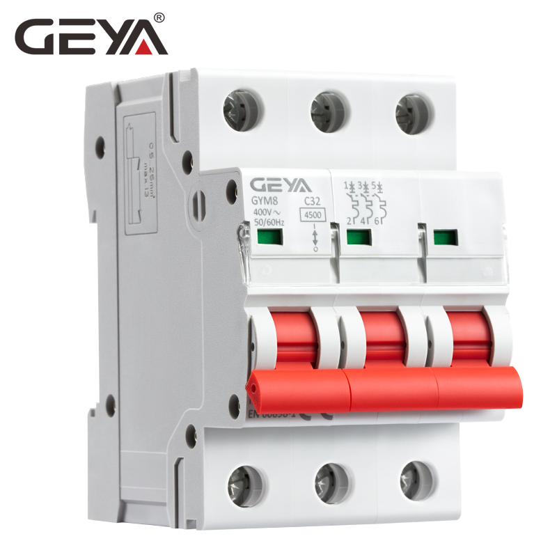 GEYA GYM8-63 China Wholesale 12 Years Professional Manufacturer 3 Phase Circuit Breaker AC DC MCB B C D Curve