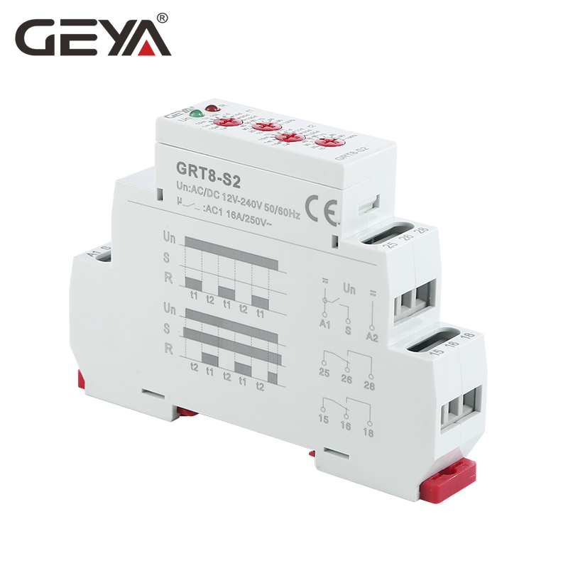 GEYA Electric Factory Shop GRT8-S1 A230 Adjustable Protective Time Relay Cycler 12v 24v 48 Volt DC Relay Price
