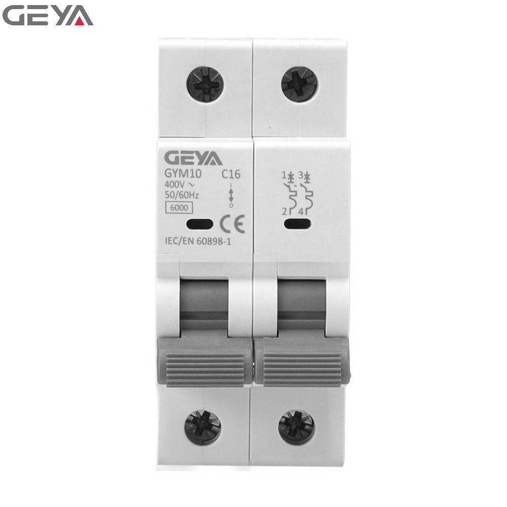 GEYA Good Quality MCB 6KA GYM10 2P 63A Modular Din Rail Miniature Circuit Breaker