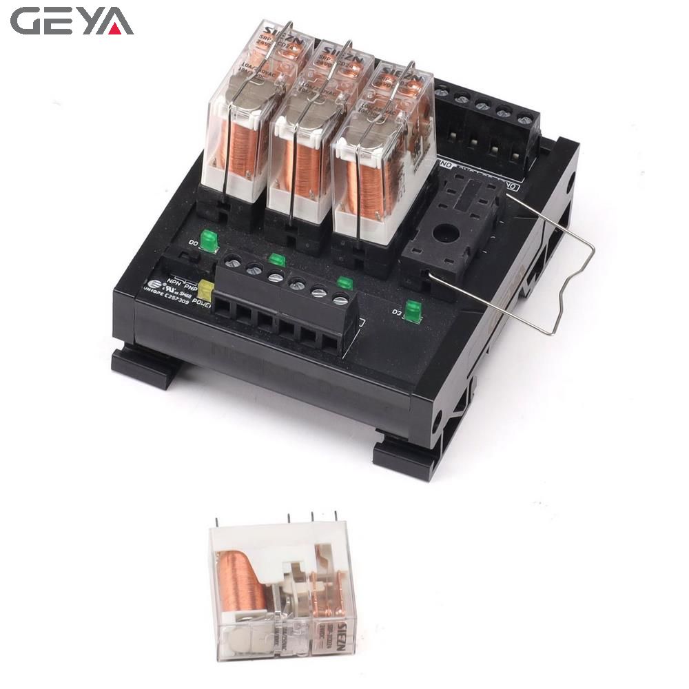 GEYAFY-NG2R-2C 2 Channel Relay Module 1NO 1NC 12VDC 24VDC 5V SPDT Relay Socket