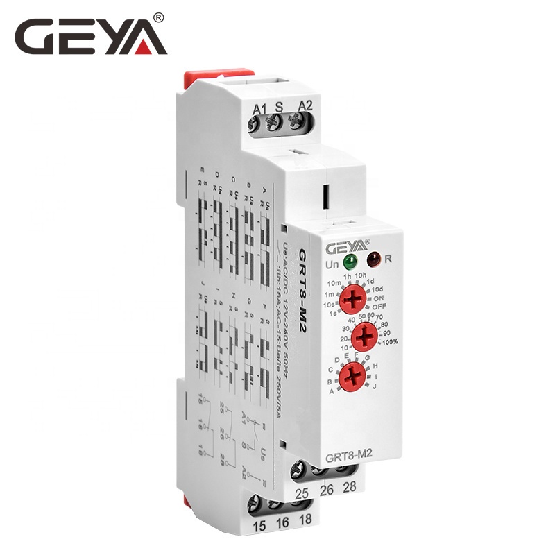 GEYA GRT8-M1 16A AC230V or AC/DC 12-240V Hot Sale Multi-function Modular Time Relay