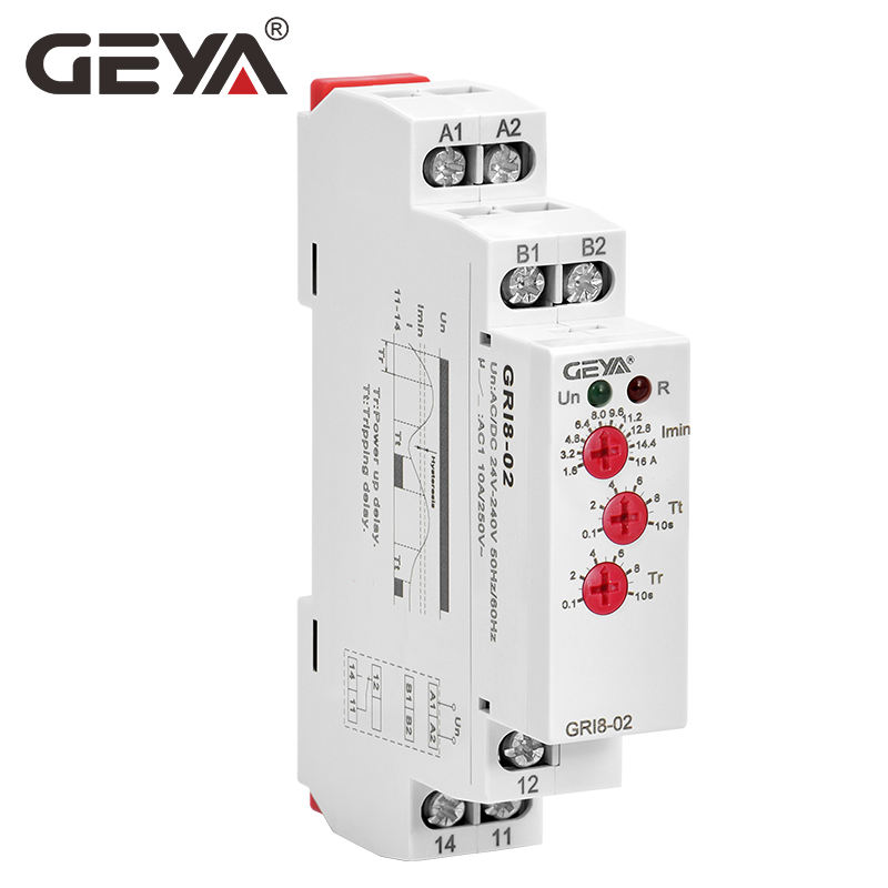 GEYA GRI8-02 0.5A 0.05 0.5A Low Stock  Current Monitoring Relay