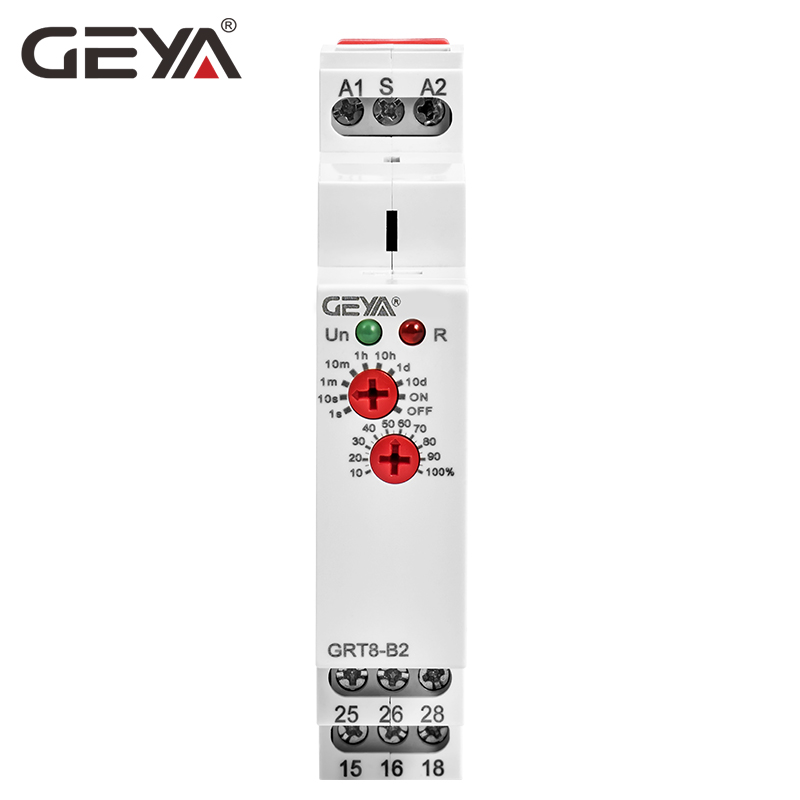 GEYA GRT8-B1 AC/DC12V-240V off Delay Timer Relay 16A 1NO1NC  Delay Time Range 0.1s-10days Zhejiang Wenzhou Relay