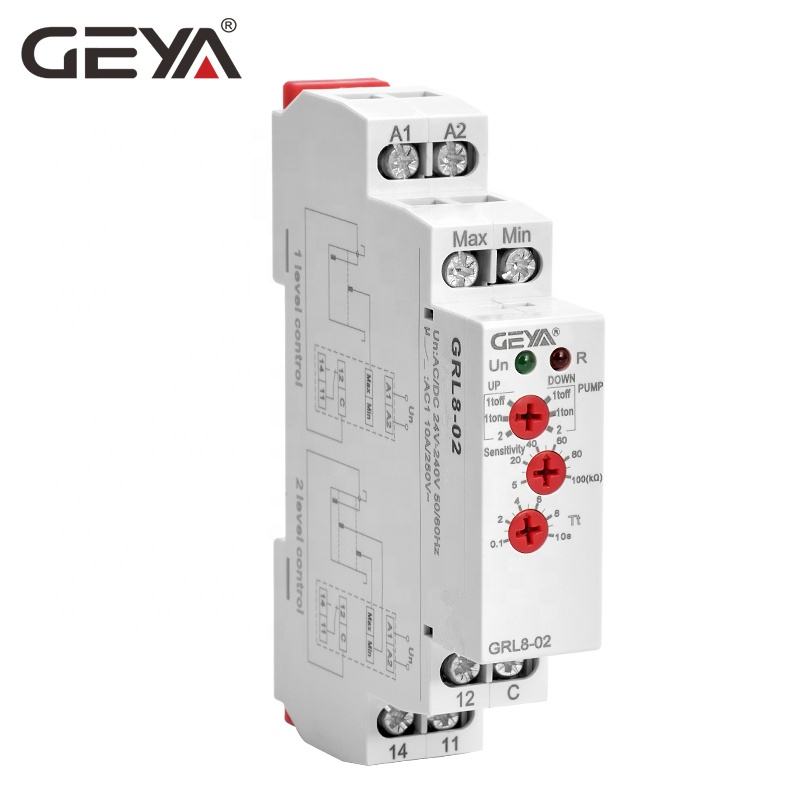 GEYA GRL8-02 Water Level Controller Switch Without Water Level Sensor 10A Level Control Relay AC/DC24-240V