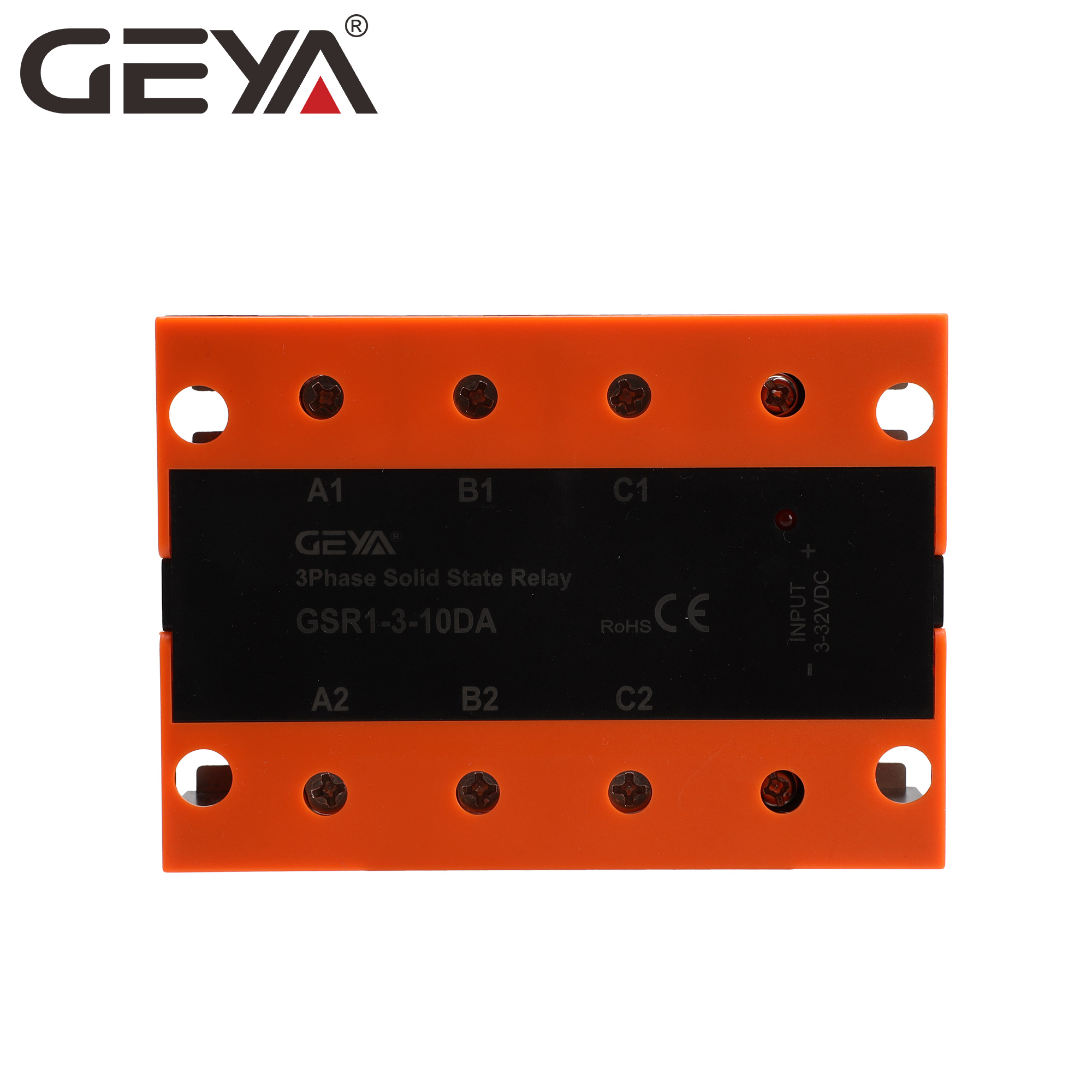 GEYA GSR1-3-60DA Smart 60A Solid State Relay Single Phase SSR Switching DC to AC Heat Sink