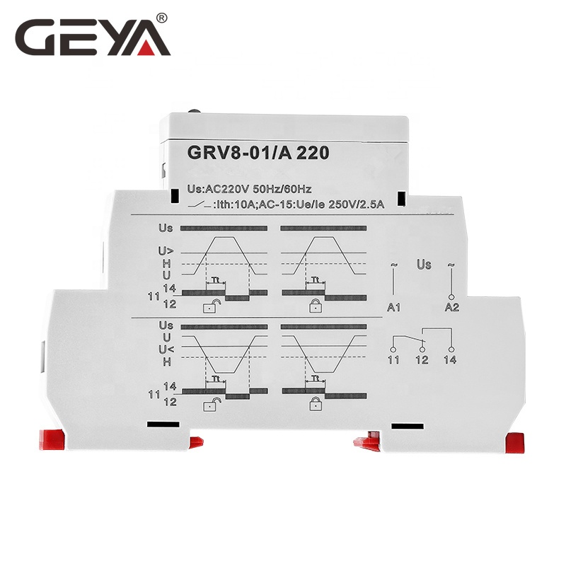 GEYA GRV8-02 Adjustable Voltage DC Relay Undervoltage and Overvoltage Protector China Relay