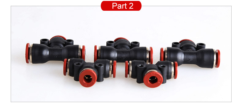 GEYA Y Type Pneumatic Rapid air Connector Fitting Tee Female Thread Connector 3 Way Air Coupler Quick Connector