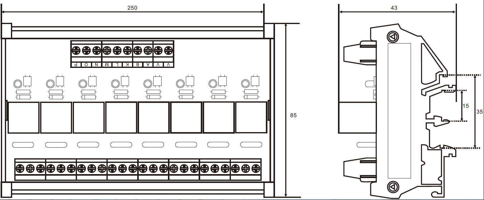 GEYA FY-T73-16C-12V 24V Din Rail 16 Channel Relay Module PLC Automation Control PLC Controller 5V 12V 24V