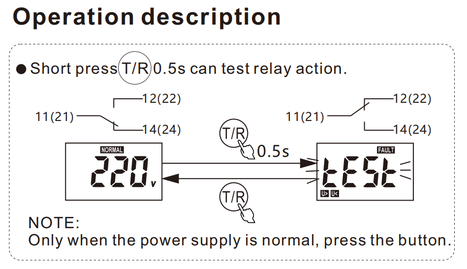 GEYA GRV8-SV AC/DC110V...240V LCD Display Voltage Relay Mini Relay Low Voltage protection Relay 230 v