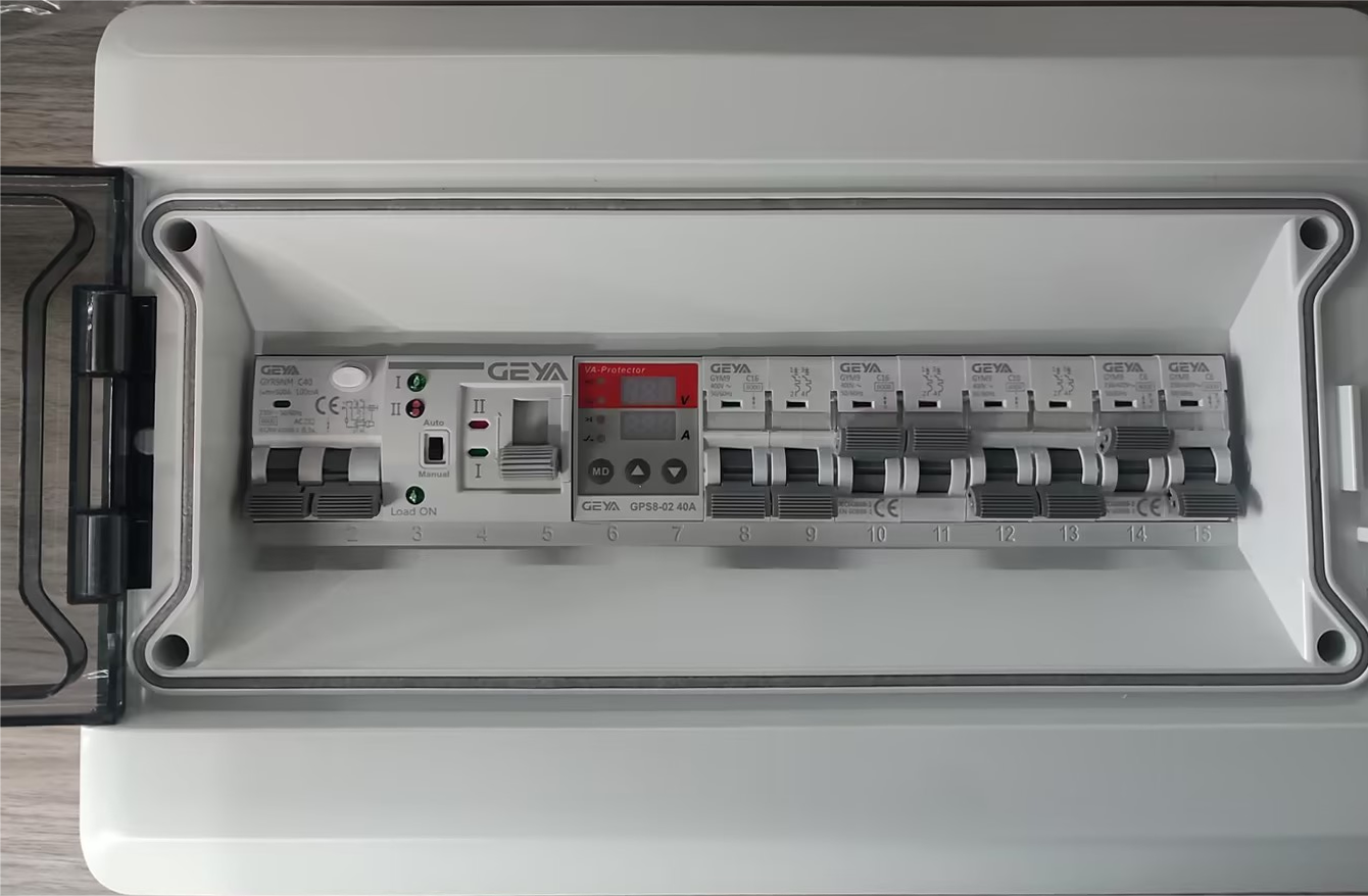 GEYA G2R 50A 2p Ats Dual Ats Automatic Transfer Switch Changeover Switches Din Rail Type to Generator Ats 63A Switch 230V AC