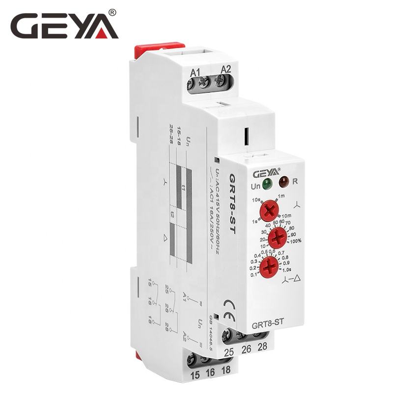 GEYA NEW  GRT8-ST 415V Delay on Motor Star Delta Starter Timer Relay 16A 230V 400V 415V