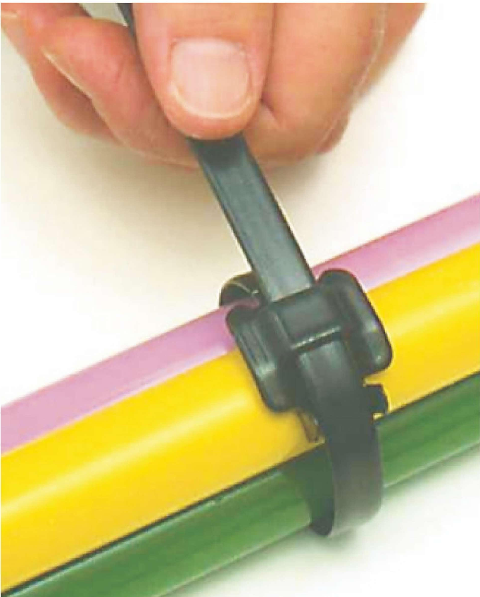 GEYA Plastic PA66 Nylon Pull Tight Fasten Cable Tie for Industrial Application Black Cable Tie
