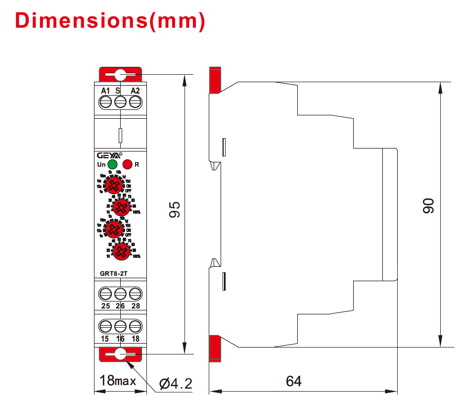 GEYA TOP 10 Relay Factory Online Shopping GRT8-2T Double Delay Time Relay AC230V 2 Delay on Electronic Relay OEM/ODM