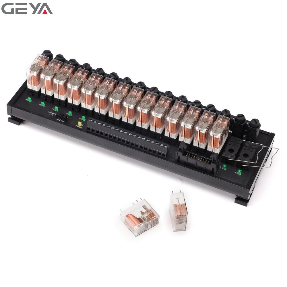 GEYA FY-NGG2R-16C+Fuse 16 Channel Relay Module with Fuse Protection 24VDC Relay