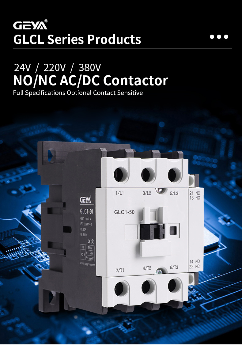 GEYA Best Price GLC1-80 110V 220V 380V 660V 50/60Hz Contactor Magnetic Electrical AC Contactor