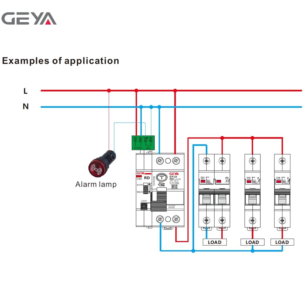 GEYA GRD9 MCB with Remote Control Opening and Closing Function Auto Reset MCB 1 Amp Circuit Breaker