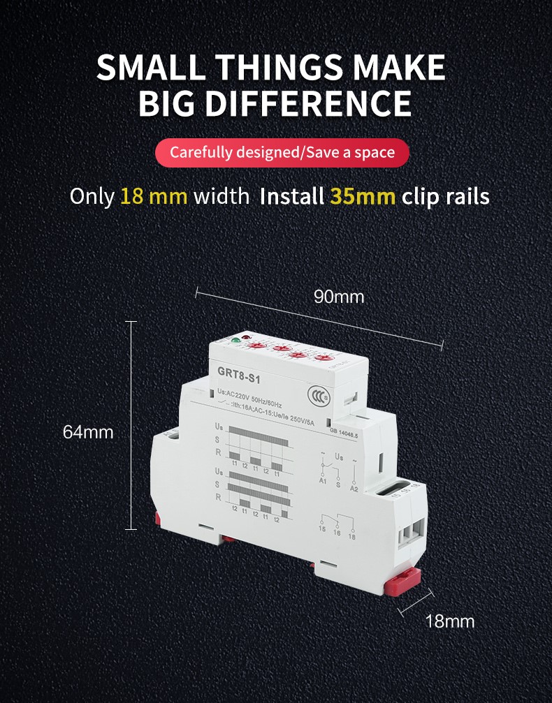 GEYA Electric Factory Shop GRT8-S1 A230 Adjustable Protective Time Relay Cycler 12v 24v 48 Volt DC Relay Price