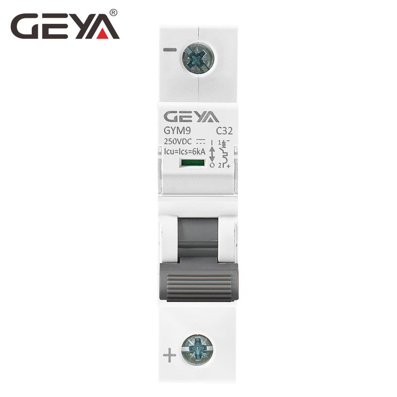 GEYA Solar PV System MCB GYM9 DC 6KA 4P 250V 500V 750V 1000V Mini Circuit Breaker