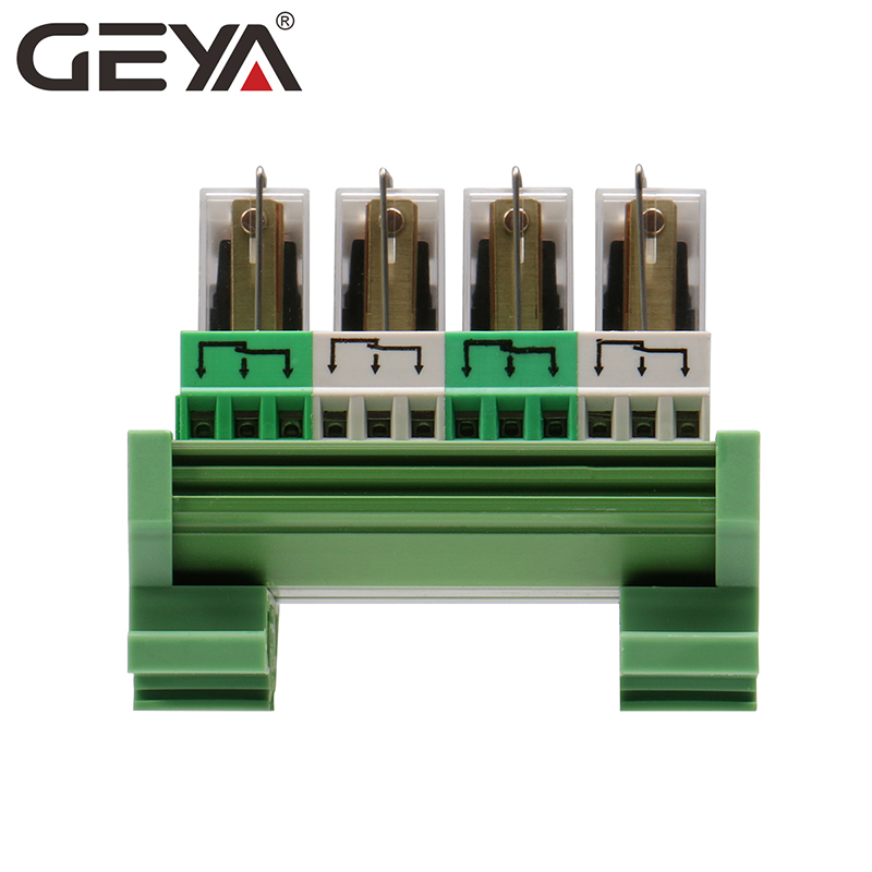 GEYA FY-NG2R-4C PLC Din Rail 4 Channel Relay Module 1NO 1NC Relay 5V SPDT Module 12V 24V Relay Board