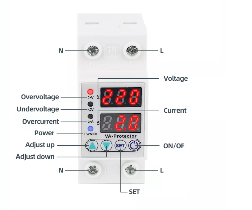 GYEA VANP-2P 63A 220V 63A Voltage - Current Protector