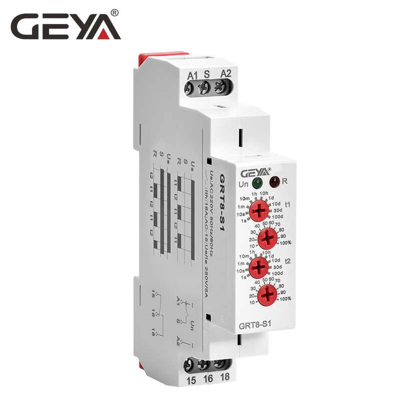GEYA Electric Factory Shop GRT8-S1 A230 Adjustable Protective Time Relay Cycler 12v 24v 48 Volt DC Relay Price
