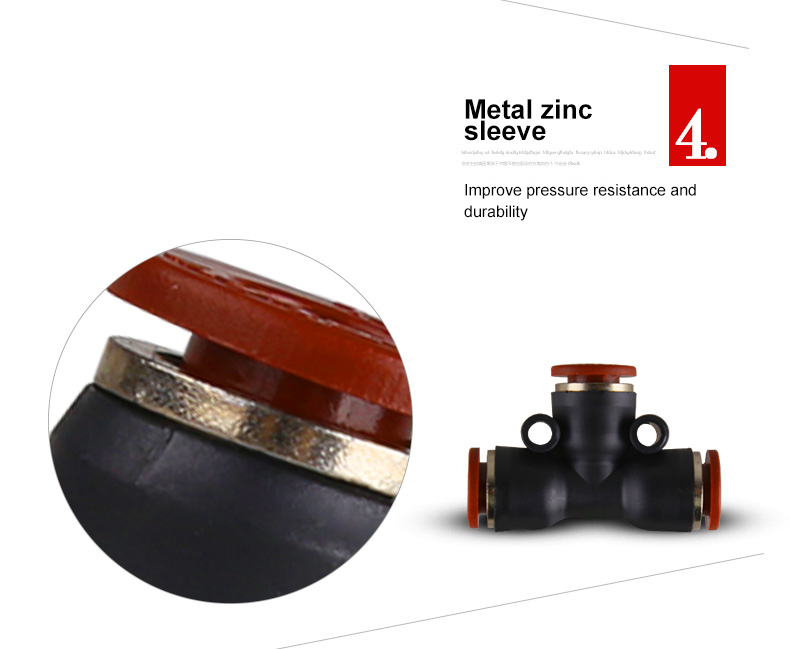 GEYA Y Type Pneumatic Rapid air Connector Fitting Tee Female Thread Connector 3 Way Air Coupler Quick Connector