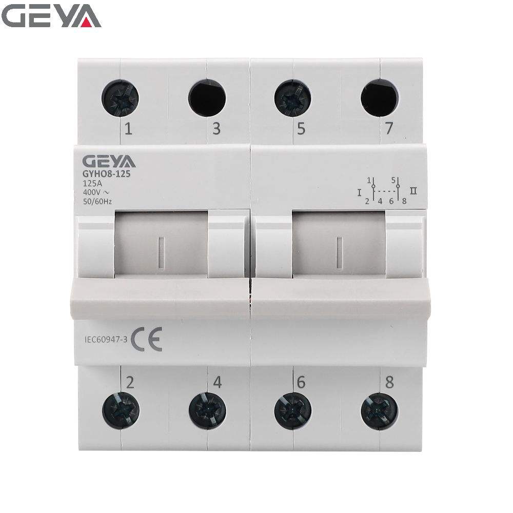 GEYA GYHO8-125 2P Din Rail Power Isolation Switch MTS Manual Transfer Types of Changeover Switch