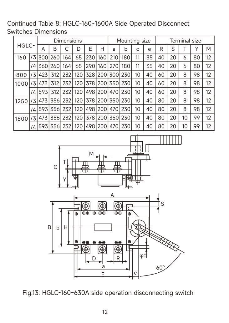 GEYA HGL Factory Price Direct Selling Three Phase Hangeover Load Isolation Switch 3p/4p Manual