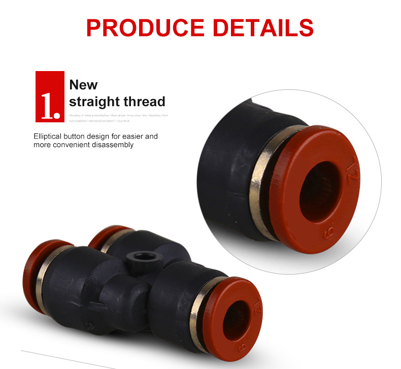 GEYA Y Type Pneumatic Rapid air Connector Fitting Tee Female Thread Connector 3 Way Air Coupler Quick Connector