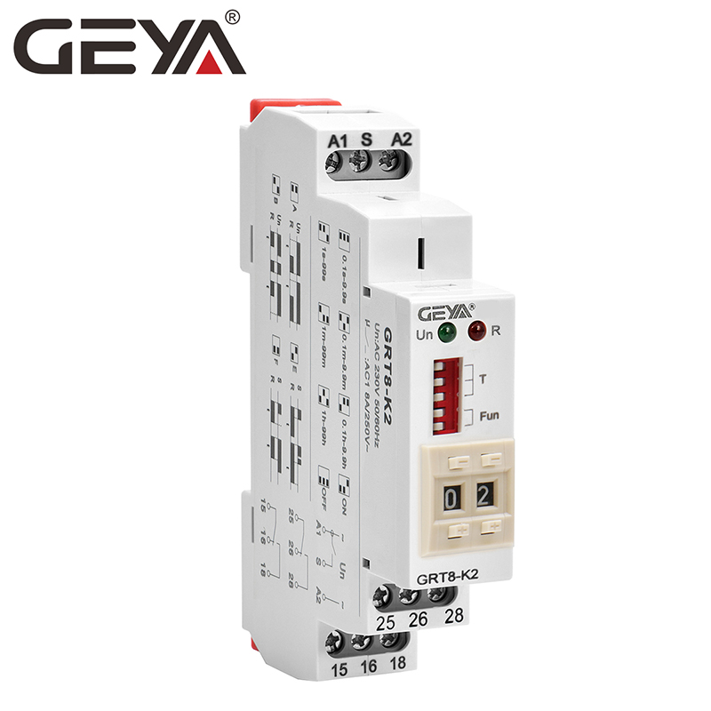 GEYA GRT8-K Digital Timer Relay  Delay Range 0.1 Seconds - 99 Hours Digital Dialing Setting AC220V or AC/DC12V-240V 50-60Hz