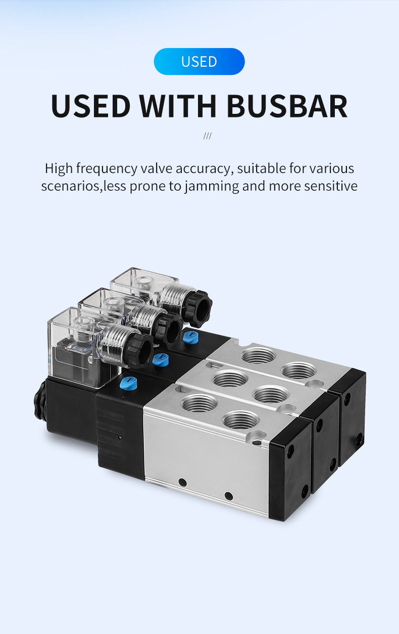 GEYA 4V310-10 PT3/8 Pneumatic air Solenoid Valve Double Coil Actuator Positioner Mechanical