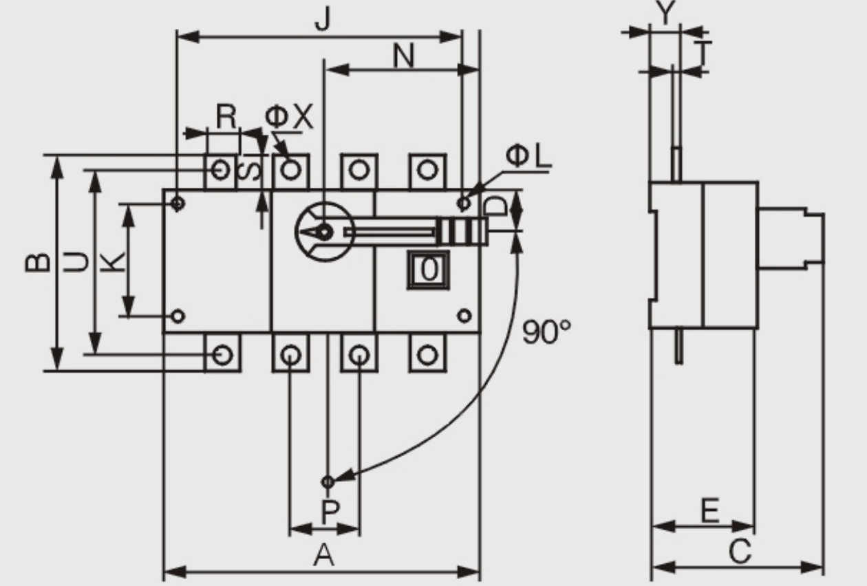 GEYA HGL-100/3P 100A Load Breaker Switch Manual Transfer Dc Switch Disconnector for Panel