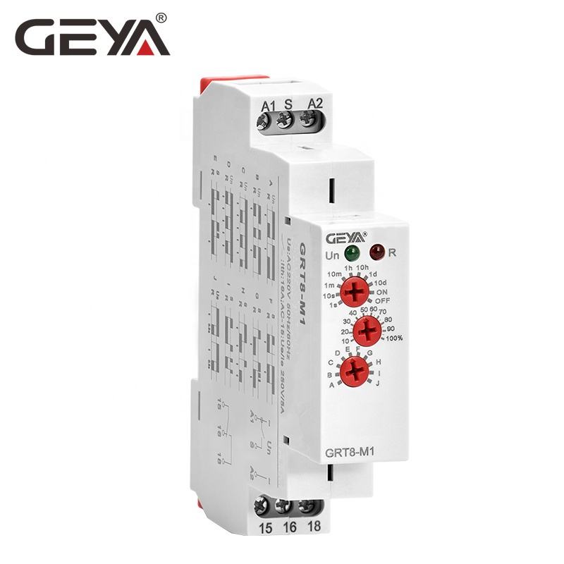 GEYA GRT8-M1 16A AC230V or AC/DC 12-240V Hot Sale Multi-function Modular Time Relay