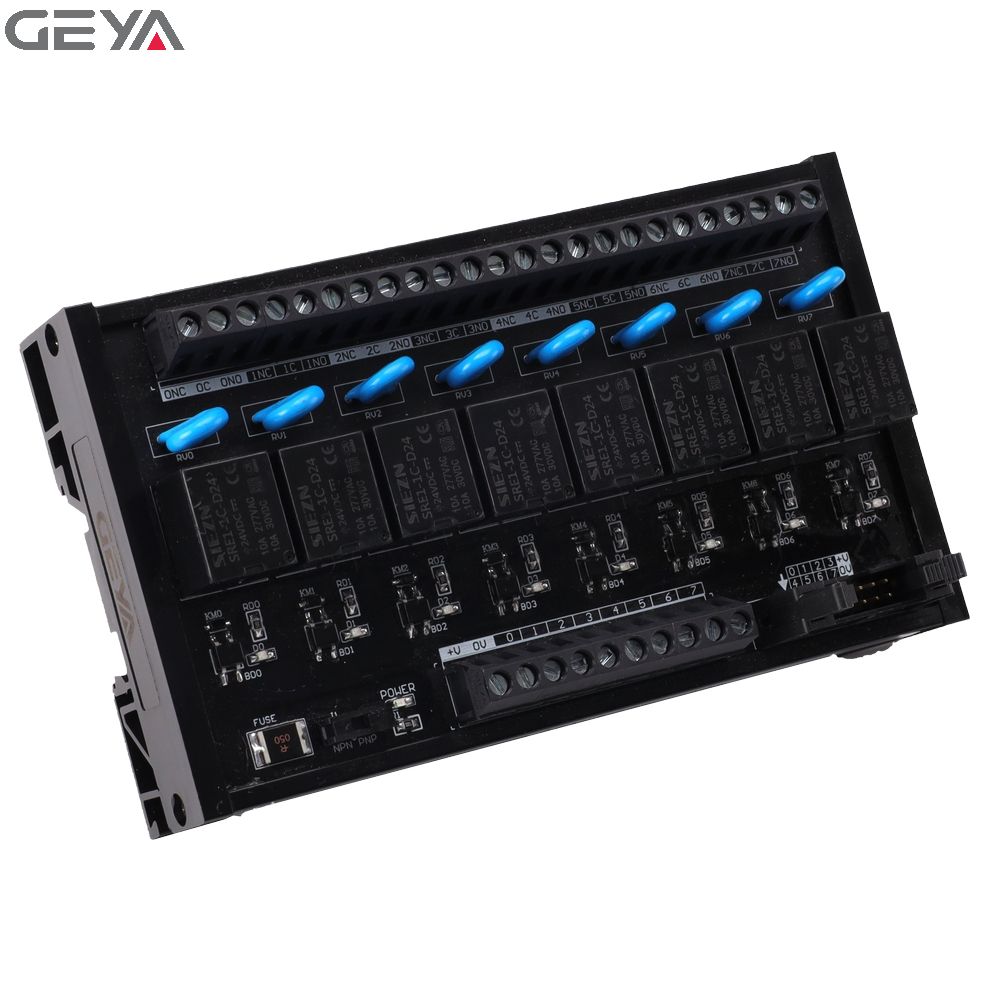GEYA FY-T73-8C DIN Rail Panel Mount 8 Channel Interface Relay Module 5V 12V 24V AC DC 1NO1NC