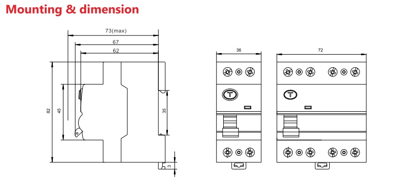 GEYA GYL9 a or AC Type ID RCCB Residual Current Device Circuit Breaker Delay Type ELCB