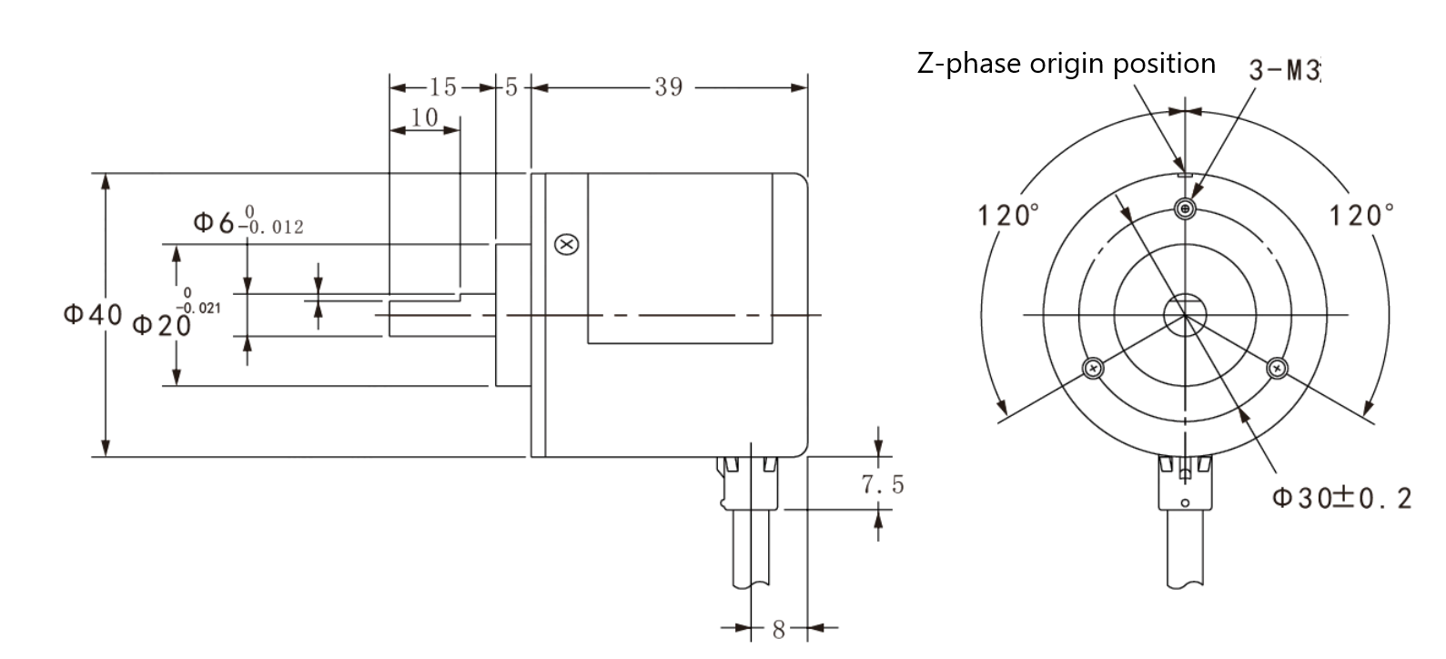GEYA GOS40A-1000-C3 Incremental New and Original Incremental Rotary Encoder AB Two Phase 500PR Diameter 40mm Shaft 6mm