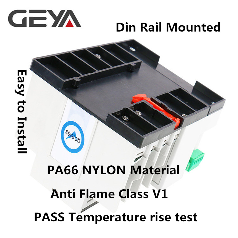 GEYA W2R-100 Din Rail Breaker 100A ATS Automatic Transfer Switch ATS Factory Direct