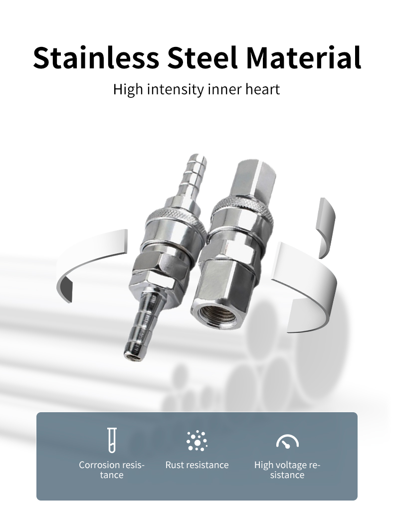 GEYA C-Type Self-locking Pneumatic Quick Connector Air Coupler Quick-Connect Stainless Steel 304 SH PH SM PM SF PF