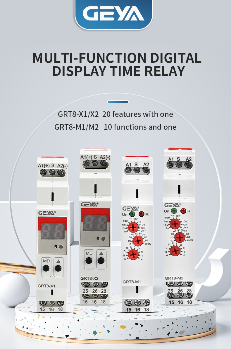GEYA GRT8-M MultiFunction Mini Time Relay 12vdc Mini Time Delay Relay Automotive
